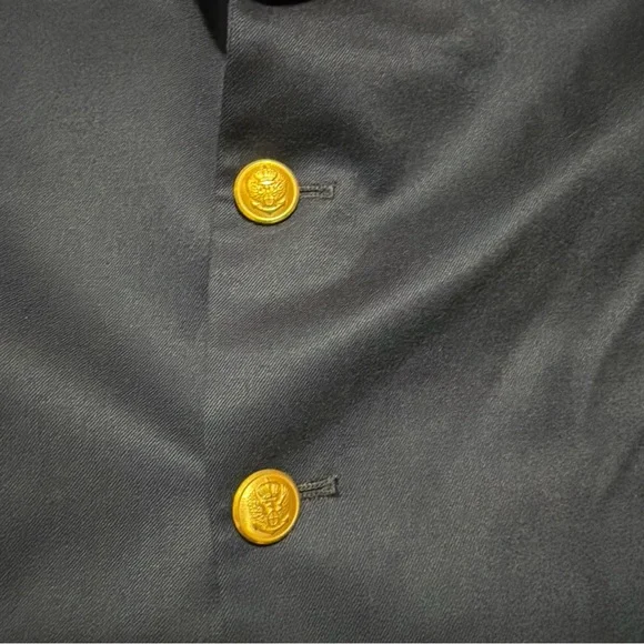 Elegant Navy Blazer with Gold Buttons - Picture 3 of 8